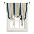 thumbnail image 3 of Striped Ship Rudder Anchor Window Curtains Tie Up Curtains for Kitchen Living Room Adjustable Rod Pocket Drapes, 3 of 5
