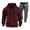 01# Wine, variant on HKYNLAG Men's Tracksuit 2 Piece Half Zip Hoodie Athletic Jogging Sweatsuits for Men Casual Sports Long Sleeve Pullover Suit Set Black M