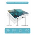 thumbnail image 5 of Quilts Twin XL Size, Teal Ombre Soft Comforter Bedding Set for Bed, Modern Marble Ink Painted Abstract Lightweight Quilted Bedspread with Pillow Cover(2 Pieces) for All Season, 68x98 Inch, 5 of 6