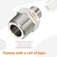 thumbnail image 3 of Uxcell Stainless Steel Hex Nipple 1/2" NPT Male x 1" NPT Male Pipe Fitting, 3 of 6