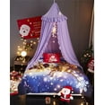 thumbnail image 4 of Bed Canopy for Girls,Princess Round Dome Dreamy Mosquito Net Bedding Girls Room Castle Play Tent Hanging House Decor Reading Nook Canopies (Purple), 4 of 7