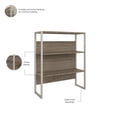 thumbnail image 3 of Bowery Hill Tall Etagere Bookcase in Modern Hickory - Engineered Wood, 3 of 6