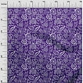 thumbnail image 3 of oneOone Georgette Viscose Purple Fabric Jacobean Floral Fabric For Sewing Printed Craft Fabric By The Yard 42 Inch Wide, 3 of 4