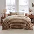 thumbnail image 3 of Regency Heights Twin/Twin XL Size Comforter Set, Fluffy Ribbed Plush Comforter Set, 2-Piece Bedding Set, Brown Ombre, 3 of 8