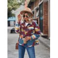 thumbnail image 3 of EASYBRAUS Women Aztec Knit Jacket Short Coat Button Pocket Casual Warm Cardigan, 3 of 9