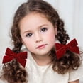 thumbnail image 4 of Set de 3 pinzas para el cabello con lazo de terciopelo, estilo princesa, con diseño de dulces y estilo moderno., 4 of 6