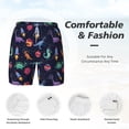 thumbnail image 6 of Picia Space Dinosaur pattern Mens Swim Trunks with Compression Liner Stretch Beach Shorts Quick Dry with Zipper Pockets No-Chafing Board Shorts-Medium, 6 of 9