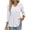 White, variant on MOSHU V Neck Womens Tops 3/4 Length Sleeve Tops for Women Babydoll Tunic Dressy Casual Womens Blouses
