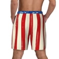 thumbnail image 2 of Lsque Mens Swim Trunks America Flags2 Pattern - Bathing Suit Compression Liner - Beach Swim Shorts Swimwear - (S-3XL) - Stretch Quick Dry -Large, 2 of 9