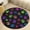 Flannel-2, variant on Colorful Neon Floral Pattern Round Area Rugs for Bedroom Living Room, 3FT Soft Indoor Circle Carpets, Carpet Home Decor Floor Mat