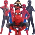 thumbnail image 2 of Disfraz de Spiderman para niños, traje de fiesta de superhéroe, Zentai, Spiderman, No Way Home, Disfraces de Halloween, conjuntos de Mono para espectáculo de escenario Fivean unisex, 2 of 2