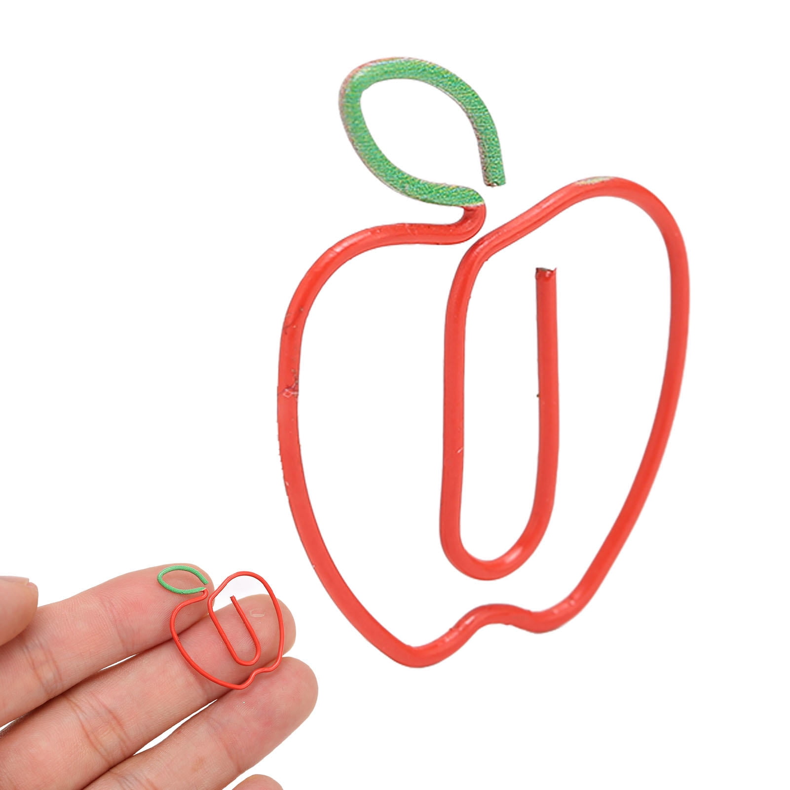 YAHHU 100pcs Cute Fruit‑Shaped Metal Paper Clips – Rust‑Proof, Slip‑Resistant, Decorative, Durable for Office & Home