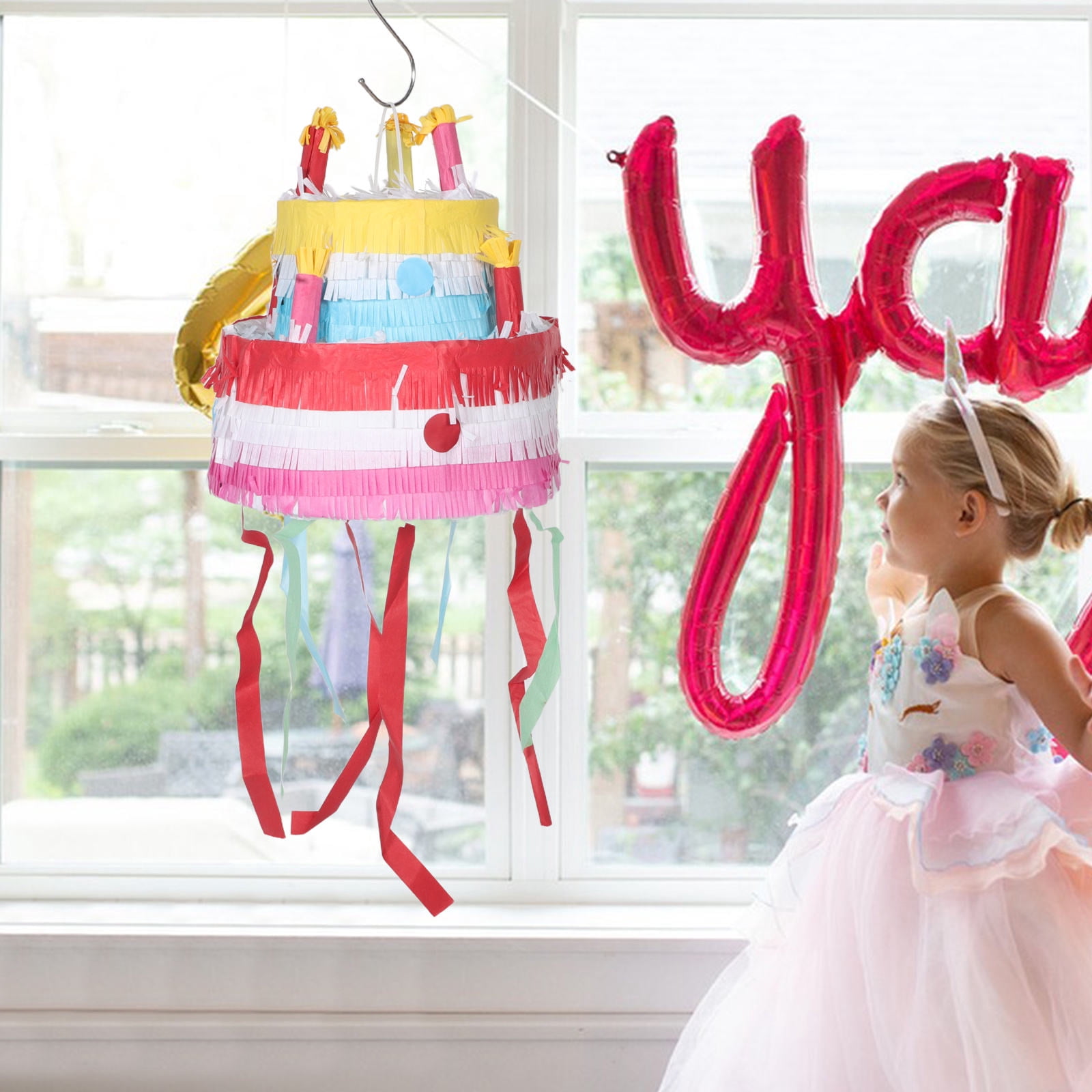 Gray Baby Elephant Piñata – 17x17 Inches, Light Gray With Glitter, For Birthday Parties, Baby Showers, Animal Themes 4 thumbnail image