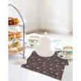 thumbnail image 4 of Brown Daisy Kitchen Dish Towels for Drying Dishes Set of 2, Modern Farmhouse Chrysanthemum Floral Waffle Weave Microfiber Hand Tea Bathroom Towels Quick Dry & Absorbent Towel 12x12, 4 of 7