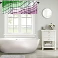 thumbnail image 5 of Geometric Valances Curtains Green Purple Modern Geometric Abstract Beach Windows Short Curtain Valance for Kitchen Bedroom Bathroom Decor with Rod Pocket, One Panel 54X18 Inches, 5 of 6