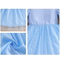 thumbnail image 7 of Eltusu Girls Casual Dresses, Mesh Ruffle sleeve Crew Neck Long Sleeve Kids Clothes Blue Size 9-10 T, 7 of 7