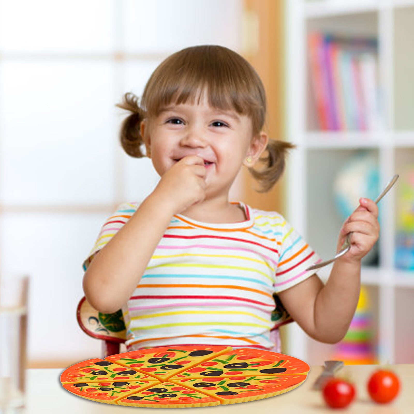 magdum Cuisine Enfant Pizza Jouet - 48 frigo Enfant - Cuisine Enfant Fille  - Kit Cuisine Enfant - Jouet Cuisine Enfant - Pizz