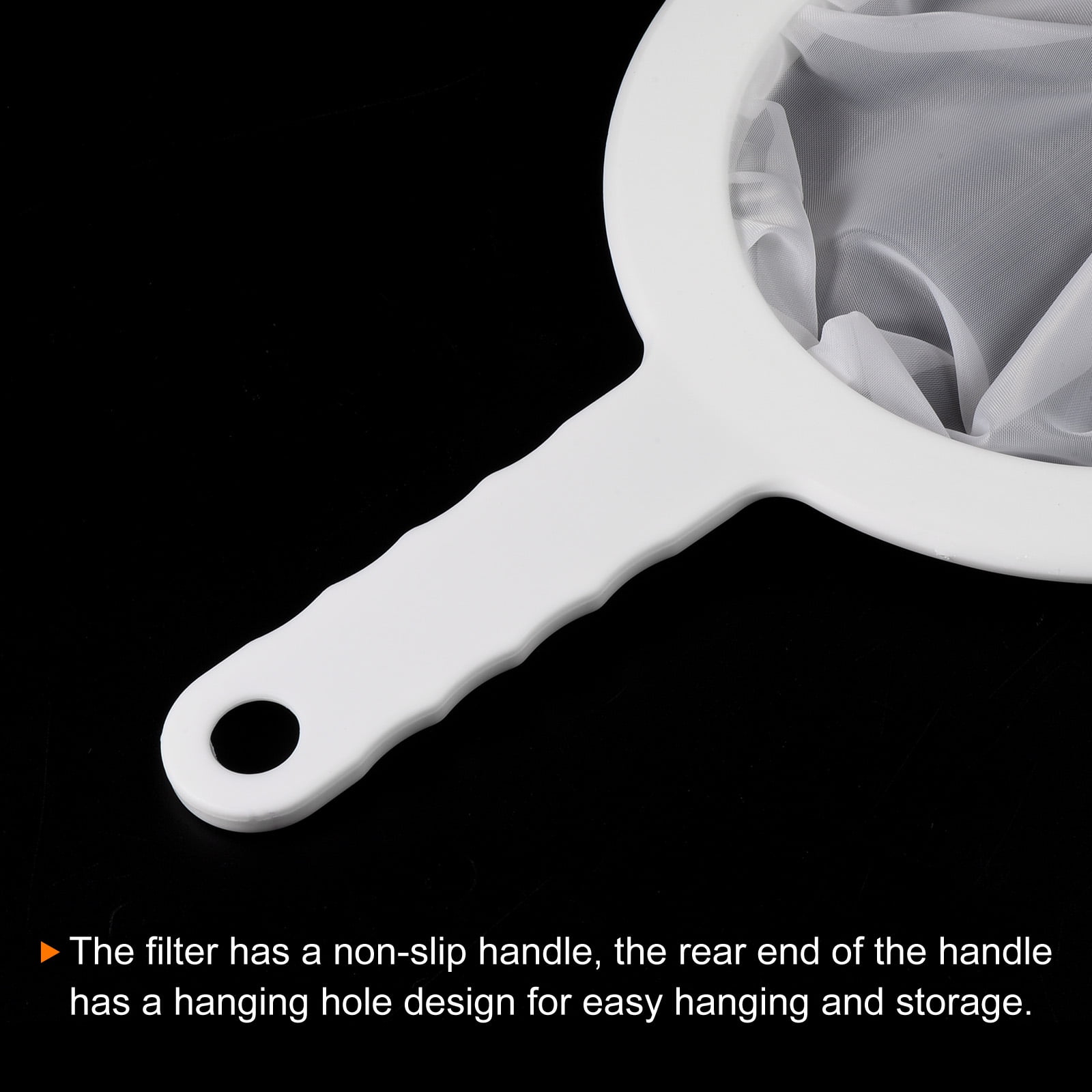 Unique Bargains Food Filter Strainer Fine Mesh Sieve Strainers with Handle White 200 Mesh