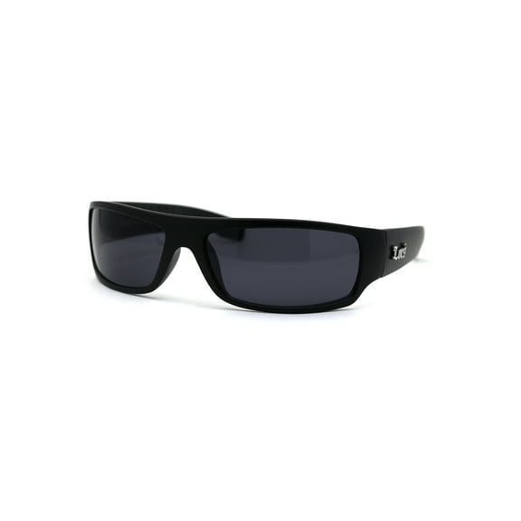 Locs Gangster Mad Dog Dark Black Shades Narrow Rectangle Sunglasses Matte Black