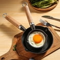 thumbnail image 3 of Olla de desayuno Xeyise con mango de madera, sartén plana de hierro de doble oreja para huevos y filetes, utensilios de cocina para el hogar para el comedor, 3 of 8