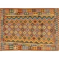 thumbnail image 1 of Ahgly Company Indoor Rectangle Contemporary Mahogany Brown Abstract Area Rugs, 5' x 8', 1 of 6
