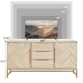 thumbnail image 3 of Carolayne 63‘’ Sideboard Buffet Cabinet with 3 Drawers and 2 Doors for Living Room, Dining Room, Light Oak Grain, 3 of 9