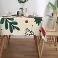 thumbnail image 2 of LNWH Retro Happy Christmas Background Pattern Rectangle Tablecloth, Resistant Wrinkle Resistant Washable Table cloth, 54x72in, 2 of 8