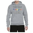 thumbnail image 2 of I Don't Need Google My Son Knows Everything Unisex Graphic Hoodie Sweatshirt, Heather Grey, 3XL, 2 of 3
