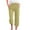Green, variant on WIZUTIZ Linen Pants Women Summer Capris Comfy Stylish Relaxed Fit Wide Leg Sweatpants Spandex Elastic Mid Rise Summer Pants Solid Drawstring with Pockets Sweatpants Business Party Brown