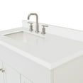 thumbnail image 5 of ARIEL Hamlet 43 Inch Single Sink Bathroom Vanity in White, 1.5" Edge Quartz Top, Solid Wood, Left Rectangular Sink, 2 Soft-Closing Doors & 2 Full Extension Drawers, Toe Kick, 5 of 9