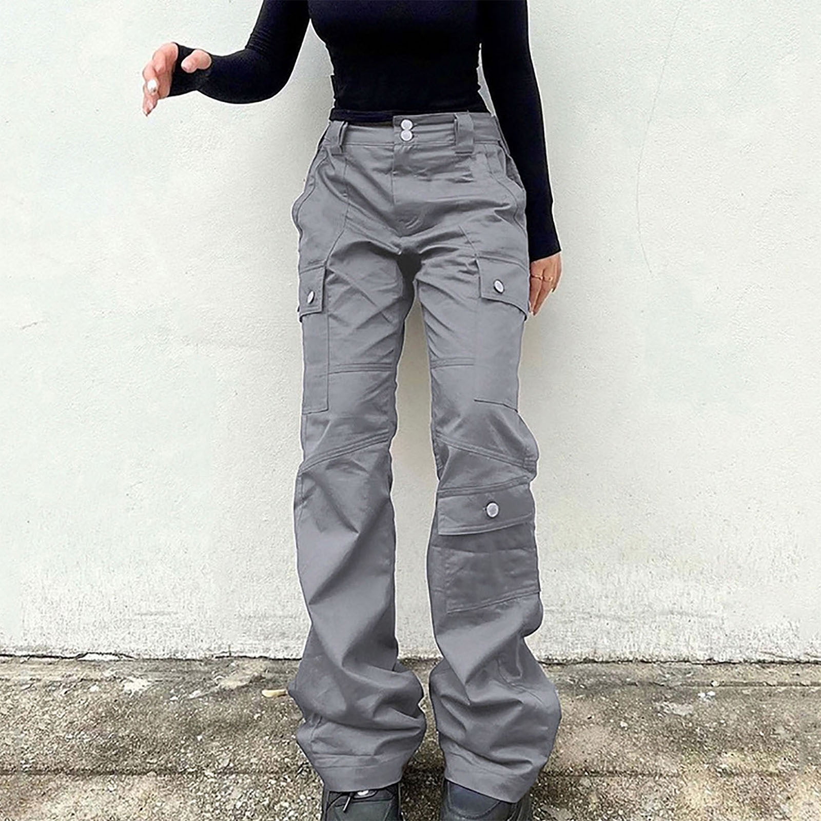 Generic Women's L Cargo Trousers with Pockets Outdoor Casual Ripstop Camo  Construction Work Trousers Women's Summer 3/4 - ShopStyle