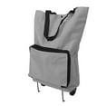 thumbnail image 1 of Foldable Grocery Cart Bag, Portable Reusable Foldable Cart Bag Large Capacity With Wheels For Camping Grey, 1 of 8