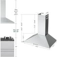 30 Inch Wall Mount Range Hood, Ducted/Ductless Convertible Exhaust Vent