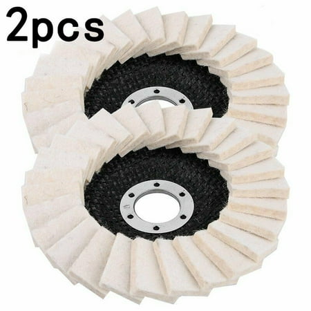 

2Pcs Wool Felt Polishing Disc Wheel Angle Grinder Buffing Wheels 125mm 5 Inch
