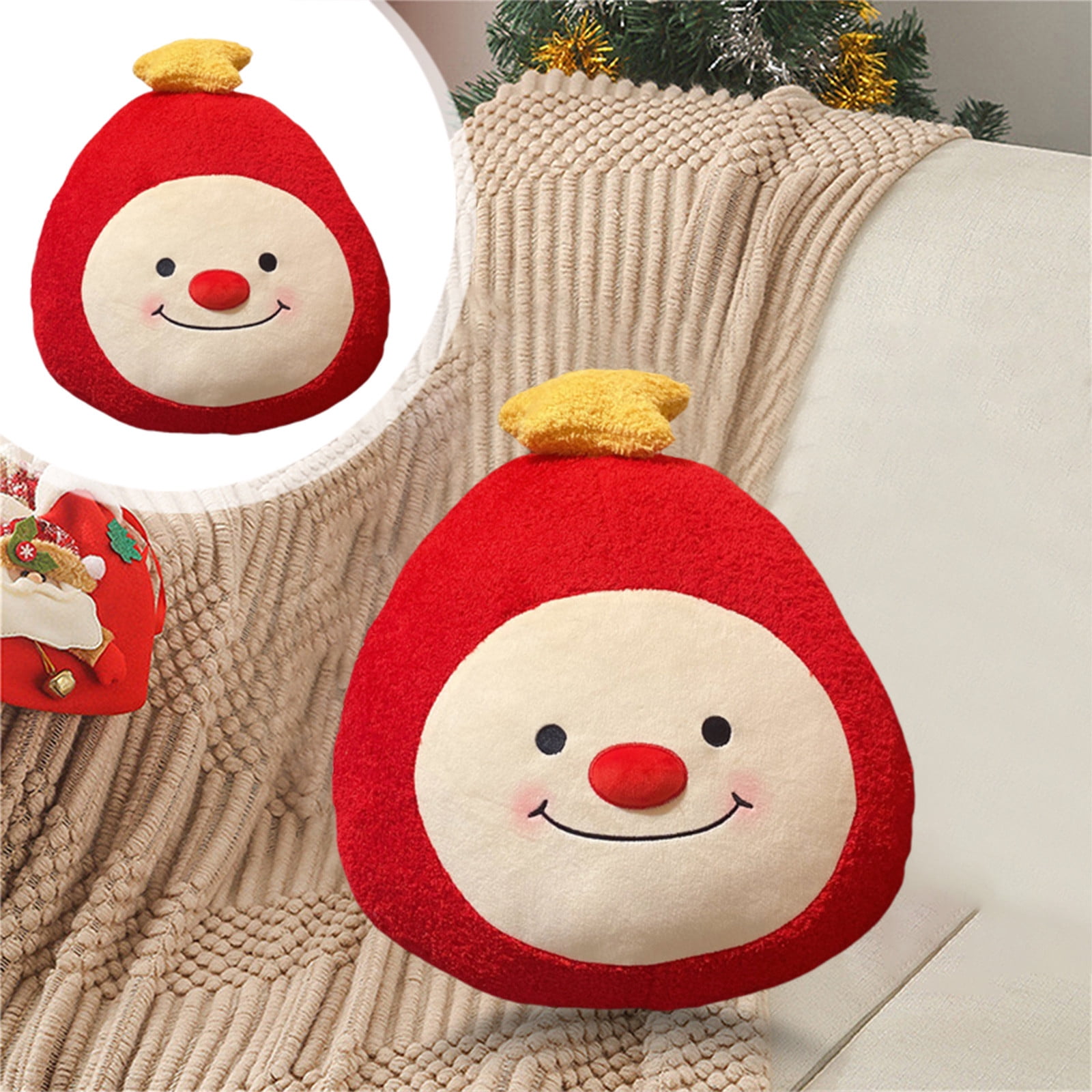 LSLJS Décorations de Noël Coussin de Chaise Coussin de Canapé Ornements de Décoration de Noël, Cadeau pour Femmes/hommes