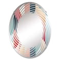 thumbnail image 2 of Designart "Elegant Subdued Tones" Striped Spiral Round Wall Mirror - Oval Printed Decorative Mirror - Multiple Color Options, 2 of 5