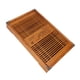 thumbnail image 3 of Tea Talent Tipo Depósito Y Drenaje Bandeja De Té De Maciza Caja De Bandeja Para Servir Mesa De Té Gongfu, 21,2 X 13,4 X 2,36 Pulgadas Con Cuatro Esquinas Piezas De Cobre, 3 of 7