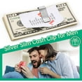 thumbnail image 3 of 20Pack Stainless Steel Money Clip Silver Slim Cash Clip for Men, Credit Card Holder Metal Money Clips Minimalist Pocket Cash Wallet, 3 of 7