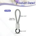 thumbnail image 2 of Cadena de Llave de Cuero Hecha a Mano Uxcell, Colgante de Bolsa Elegante, Cordón de Cuero para Teléfono Móvil, Llavero para Automóvil, Accesorios de Llavero para Mujeres y Hombres, Gris, 2 of 6
