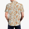 thumbnail image 4 of Balery Retro Floral Butterfly Printed Men’s Short Sleeve Polo Shirt, Midweight Men's Shirt,Golf Polo shirts -Medium, 4 of 9