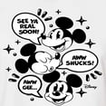 thumbnail image 3 of Disney - Mickey Mouse - Conversation Bubbles - Juniors Cropped Cotton Blend T-Shirt, 3 of 5