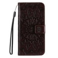 thumbnail image 3 of SaniMore for iPhone 14 Pro Case with Card Holder, Embossed Magnetic Wallet Soft TPU + PU Leather Cover with Practical Bracket + Detachable Hand Strap Shockproof Protective Shell, Brown, 3 of 7