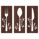 thumbnail image 1 of 1 juego de tenedor y cuchara de madera, cortador de letreros, decoración de pared recortada para el hogar, comedor, restaurante., 1 of 7