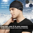 thumbnail image 4 of Sports Headbands for Men and Women (4 Pack) - Lightweight Sweat Band Moisture Wicking Workout Sweatbands for Running, Cross Training, Yoga and Bike,Unisex Hairband, 4 of 8