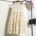 thumbnail image 1 of JIANGLANG Jupe Midi Vintage à Fleurs pour Femmes, Imprimé à Étages, Jupe Fluide, Tenue Rétro Printemps Été, 1 of 1