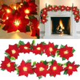 thumbnail image 1 of Corona navideña con luces YONGSHENG Guirnalda de 2m 10 LED con bayas Rojas estambres amarillos, 1 of 5