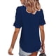 thumbnail image 2 of Sunloudy, camisas de gasa salvaje a la moda para mujer, blusas sueltas informales de verano de manga corta con lunares suizos de Color sólido Sunloudy  S M L XL XXL, 2 of 5