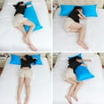 thumbnail image 4 of Unique Bargains 3 Pack 100% Cotton Body Pillow Cases Covers with Zipper Blue 20" x 54", 4 of 8