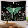 thumbnail image 2 of Drgilau Blue Moth Tapestry Wall Hanging, Moon Phase Stars Cute Plants Butterfly Floral Botanical Nature Aesthetic Celestial Wall Tapestries for Bedroom Home Living Room Dorm 60X40 Inch, 2 of 6