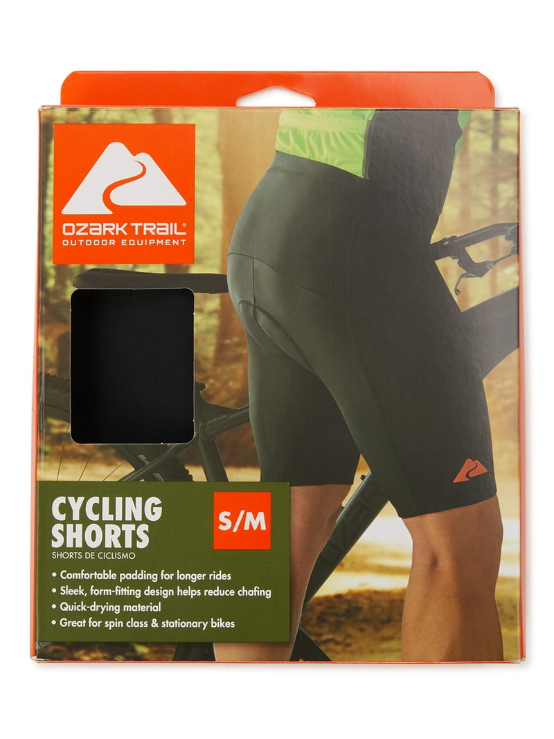 Ozark Trail Unisex Men's and Women's Cycling Shorts, Size S-M